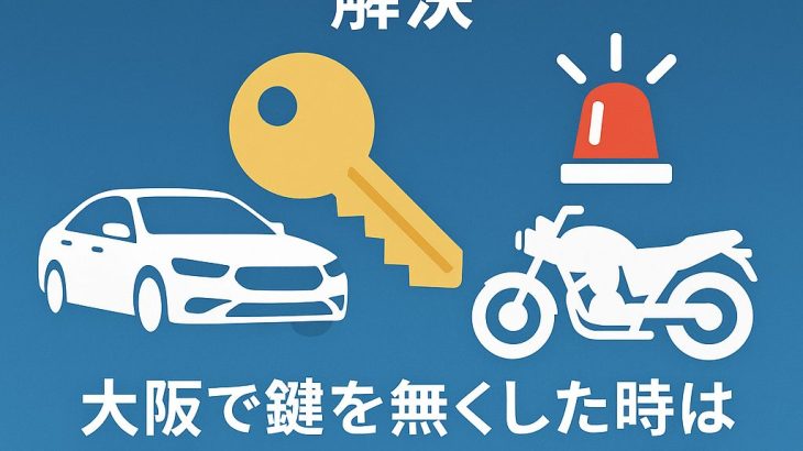 【車・バイクの鍵トラブル解決】大阪で鍵を無くした時は鍵屋110番へ！