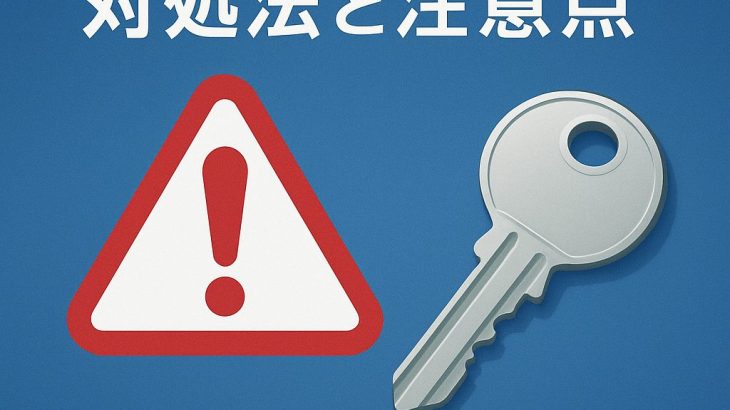 鍵を落とした・失くした!そんなときの正しい対処法と注意点