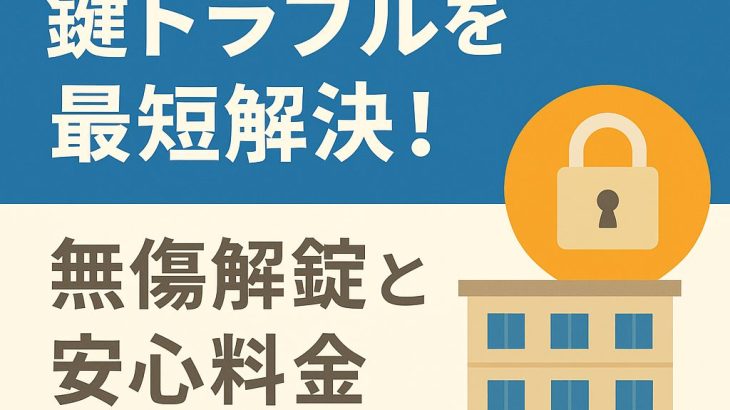 マンションの鍵トラブルを最短解決！大阪発・阪奈ロックサービスの無傷解錠と安心料金ガイド