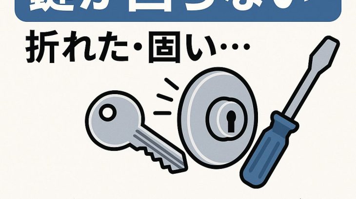 鍵が回らない・折れた・固い…そんなときは『阪奈ロックサービス』にお任せ!