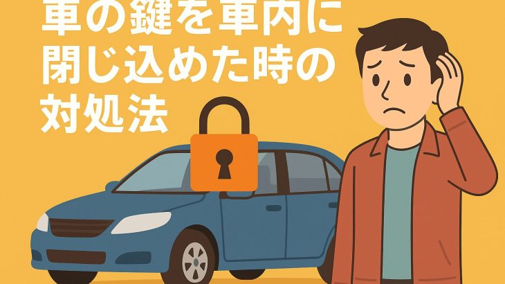 車の鍵を車内に閉じ込めた時の正しい対処法と絶対にやってはいけない行動を解説。大阪でインロック・鍵閉じ込みにお困りなら出張専門の阪奈ロック(阪奈ロックサービス)へ