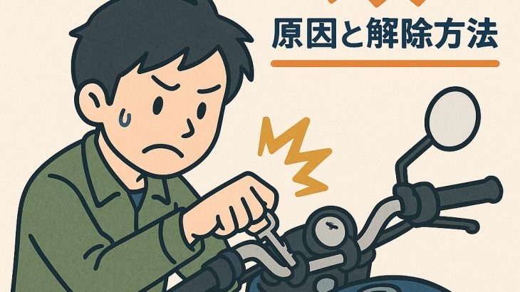 バイクの鍵がハンドルロックで回らない原因と正しい解除方法を専門家が解説。無理に回すと鍵折れ・シリンダー破損の危険。大阪でバイクの鍵トラブルなら阪奈ロックへ